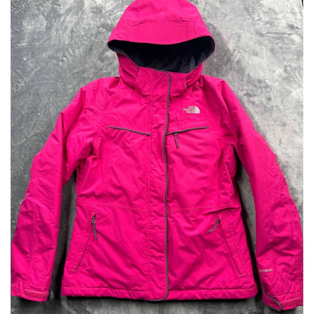 The North Face Womens Inlux HyVent Ski Jacket Pink Fleece Lined Medium